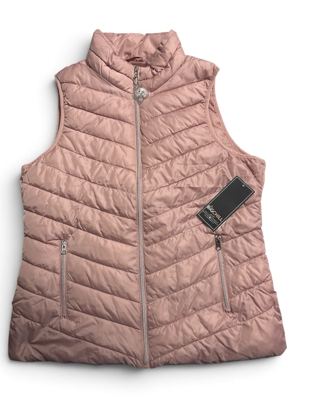 Big Chill Light Pink Quilted Puffer Vest - Women's Sleeveless Jacket